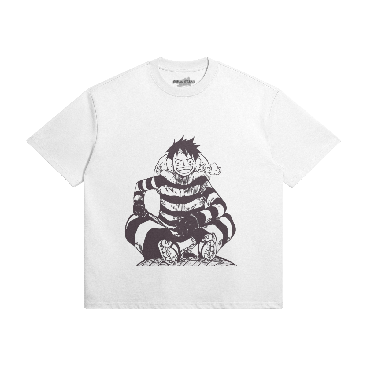 Hemd mit Monkey D. Ruffy Motiv, PODpartner, weiches Baumwollmaterial, detailreiche Druckgrafik, bequemes Fit, für Fans der Anime-Serie