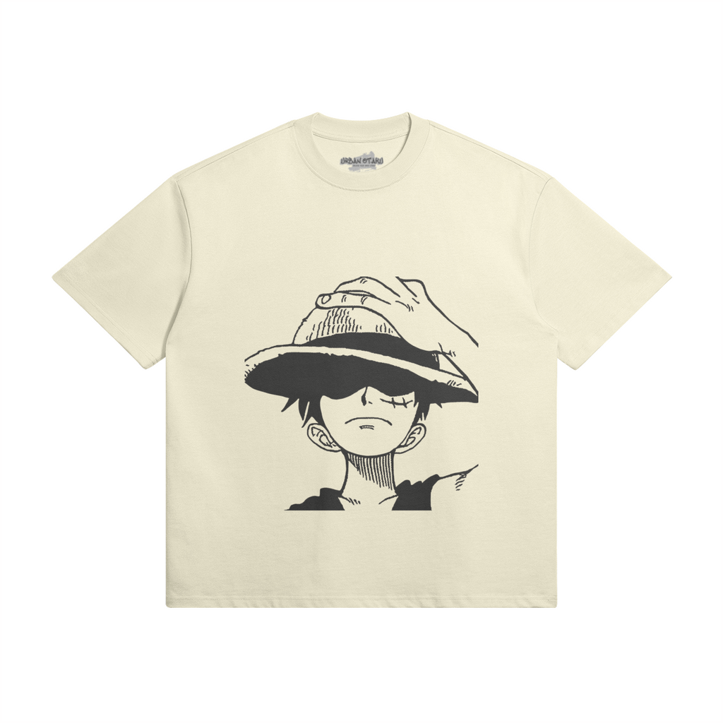 Herren-Shirt mit Monkey D. Ruffy Motiv, PODpartner, bequemes Baumwollshirt mit Druck des beliebten One Piece Charakters