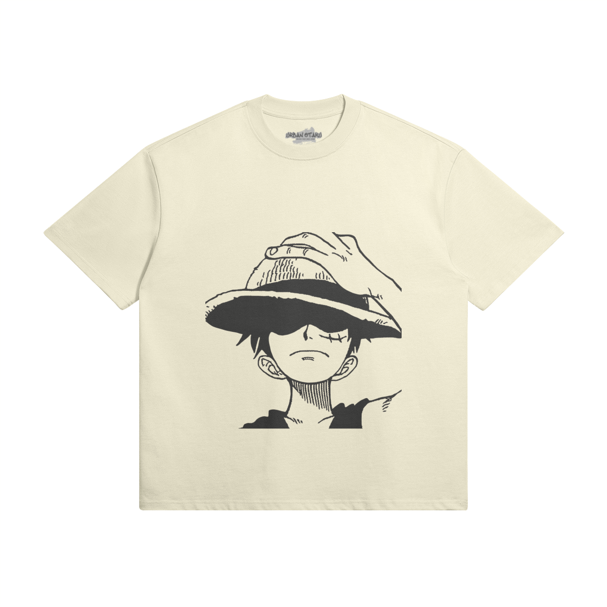 Herren-Shirt mit Monkey D. Ruffy Motiv, PODpartner, bequemes Baumwollshirt mit Druck des beliebten One Piece Charakters