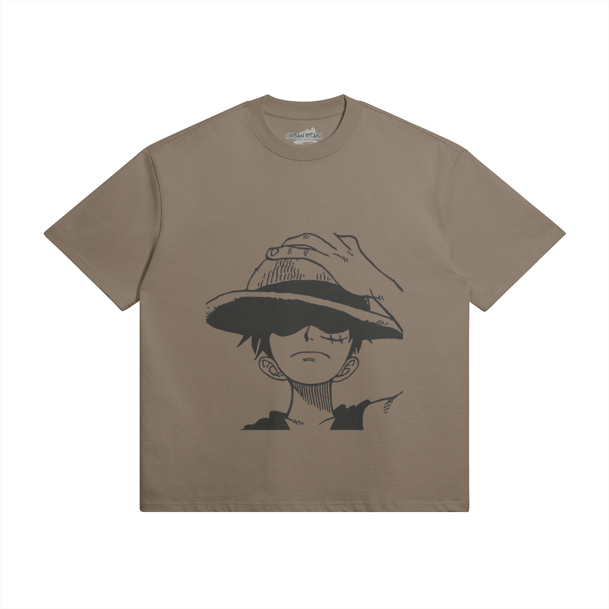 Hemd im Monkey D. Ruffy Design, PODpartner, mit rotem und blauem Druck, Baumwollstoff, langärmlig, bequem und modisch.