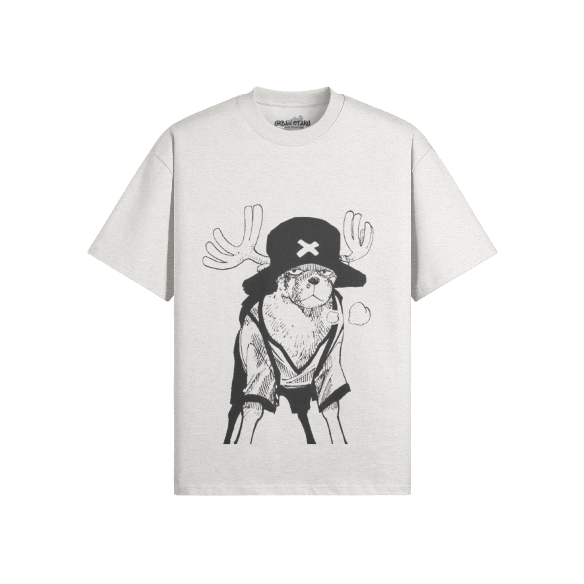 Rotes Tony Chopper T-Shirt von PODpartner, mit Chopper-Print auf der Vorderseite, bequemes Kleidungsstück für Anime-Fans