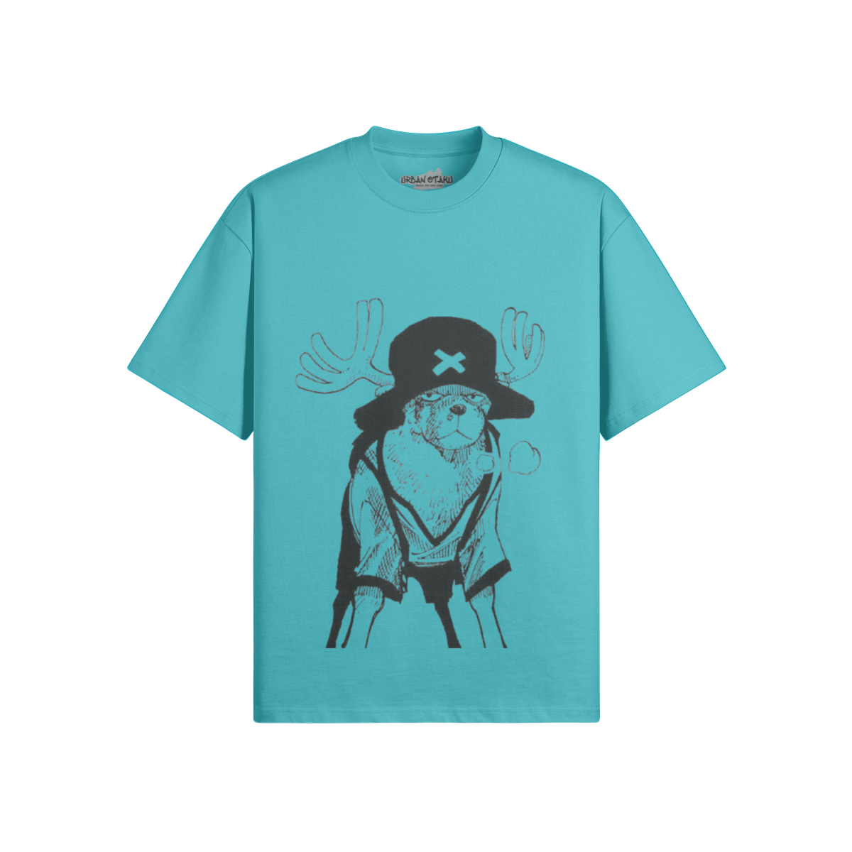 Tony Chopper T-Shirt von PODpartner, weiße Baumwollshirt mit Chopper-Design, bequem und stylisch für One Piece Fans.
