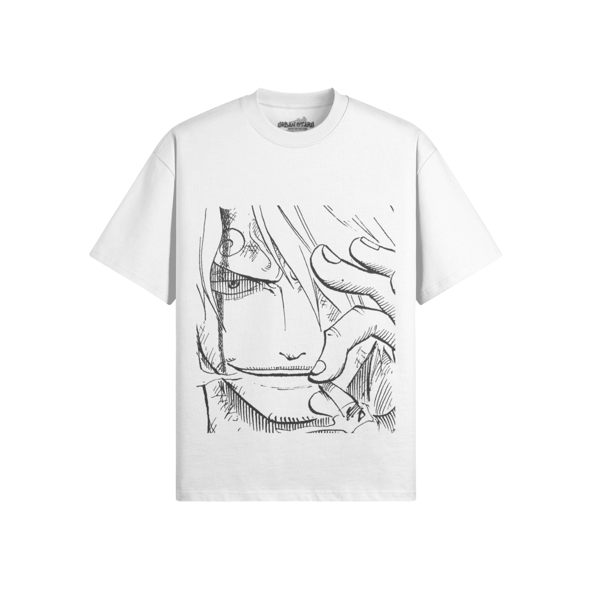 Vinsmoke Sanji Grafik-T-Shirt von PODpartner, schwarzes T-Shirt mit Sanji-Illustration, bequem und stilvoll für Anime-Fans