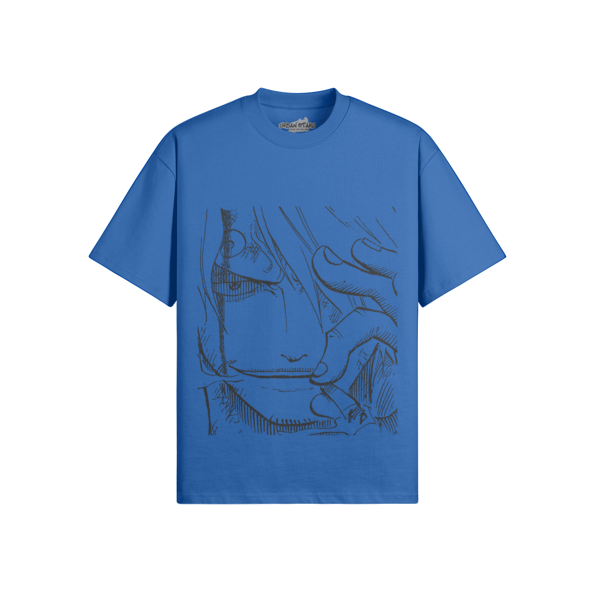 Vinsmoke Sanji Grafikshirt von PODpartner, detailreiche Druckgrafik des Charakters, bequeme Passform, schwarzes Baumwollshirt