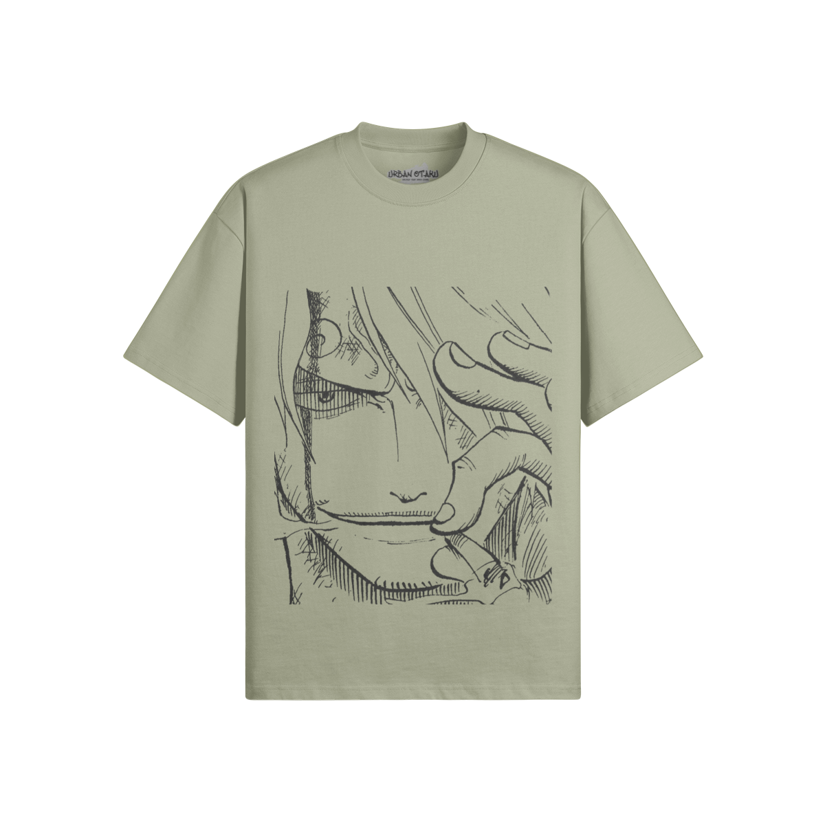 Vinsmoke Sanji Grafikshirt von PODpartner, schwarzes T-Shirt mit Sanji-Illustration, casual Streetwear, Herrenmode